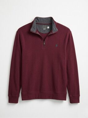 Polo Ralph Lauren Men’s Large 1/4 Zip Pullover in Burgundy/Maroon